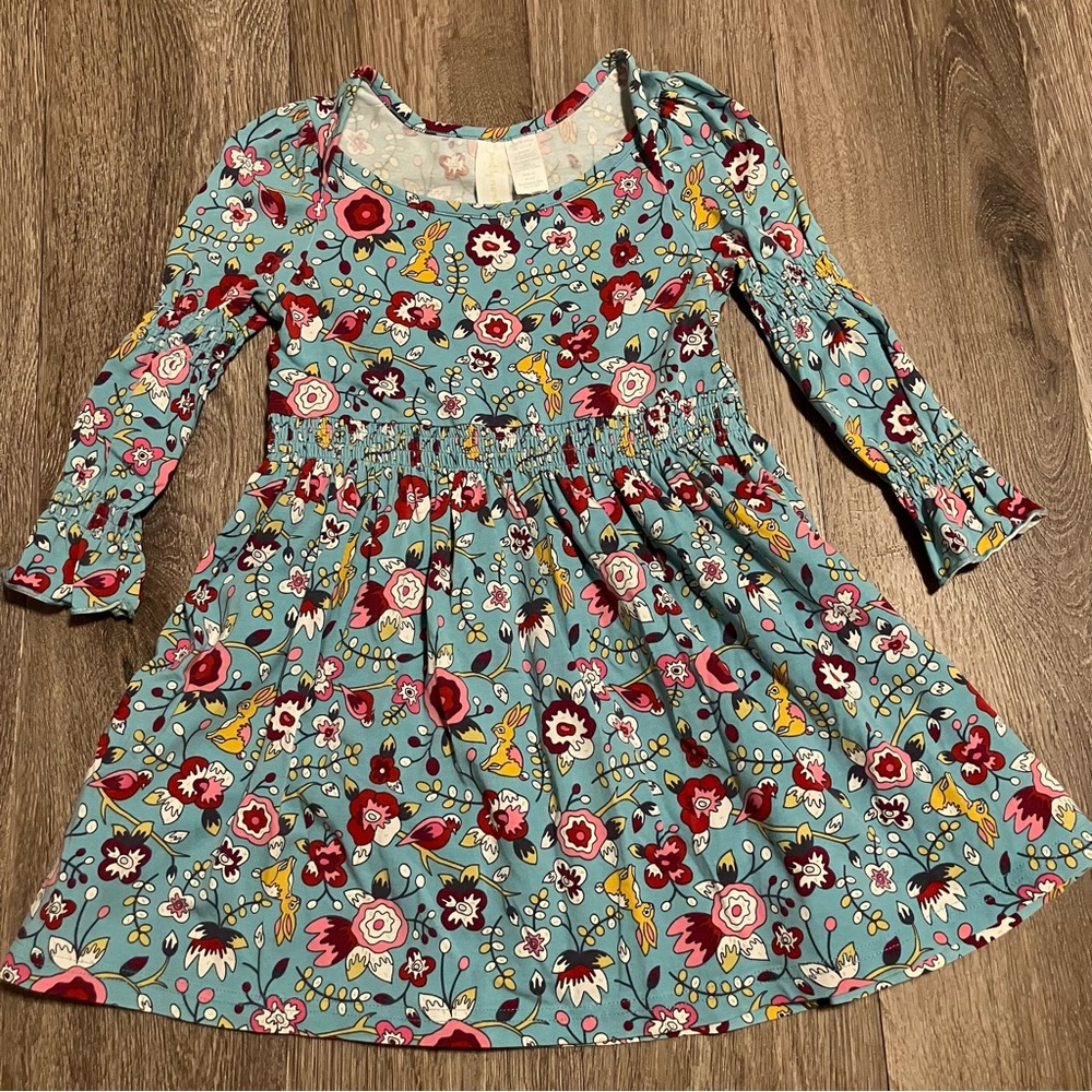 Matilda Jane Girls Paint By Numbers Bunny Rabbit Floral Dress Size 4T
